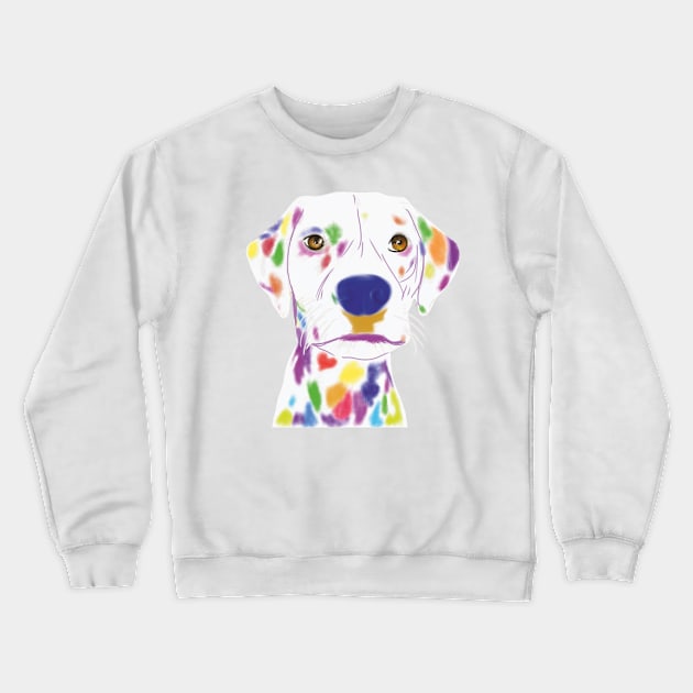 Multi Color Dalmatian Crewneck Sweatshirt by russodesign